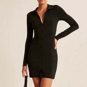 Abercrombie & Fitch Black Long Sleeve Dress Size S